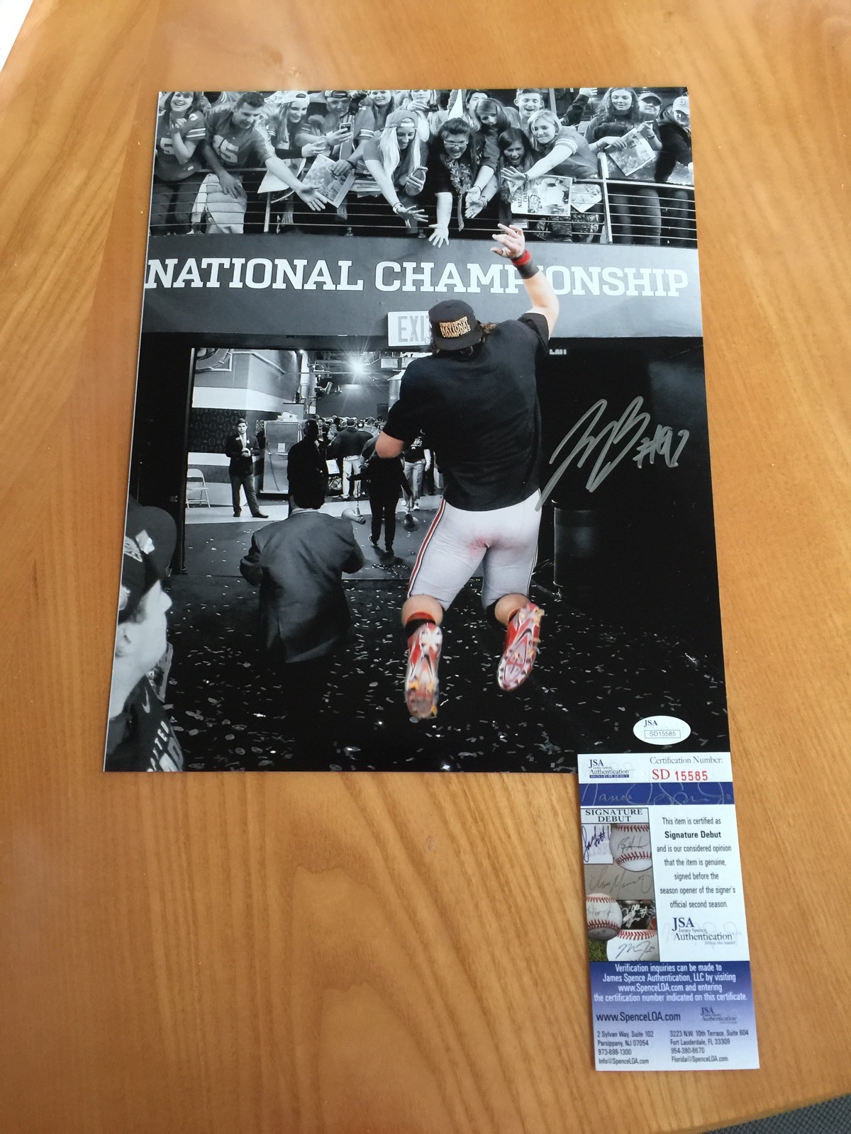 Joey Bosa Autographed Signed Ohio State Buckeyes 11 X 14 Photo "Jump Of A Champion" JSA Authenticated SD15585 