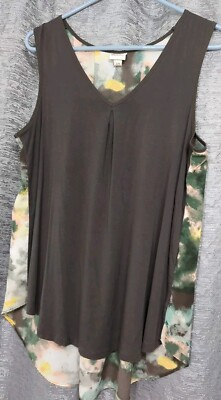 Merona Tank Brown/Multicolor Wens Size L
