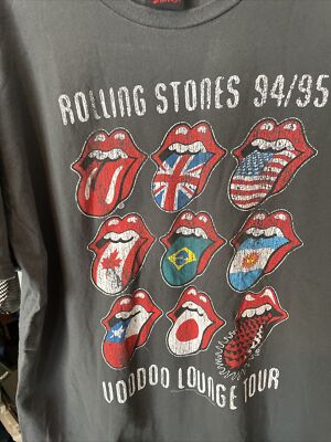 トップス ROLLING STONES TOUR 94/95 VOODOO LOUNGE VTG. The Rolling Stones Voodoo Lounge 94/95 World Tour Rock