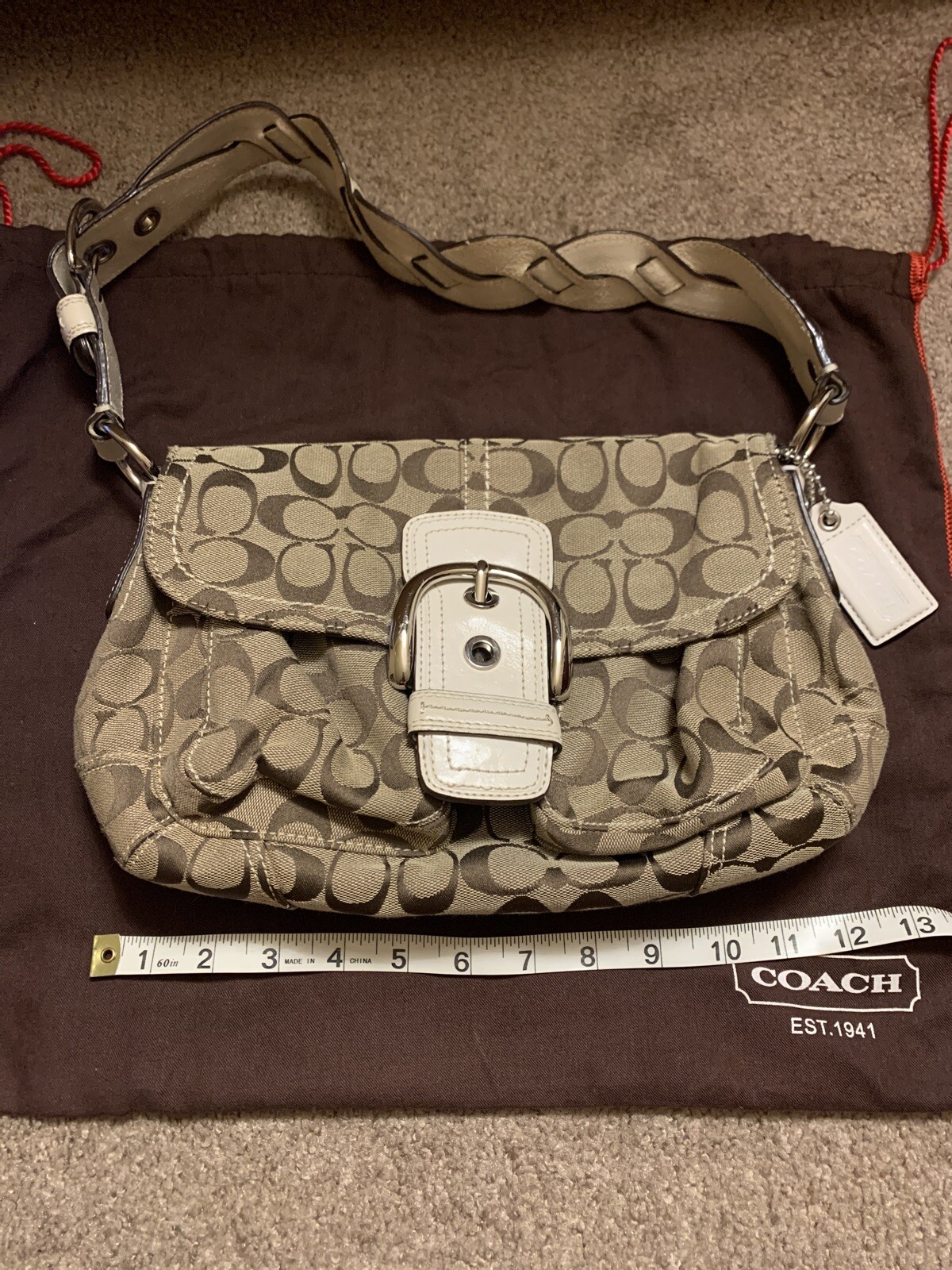 monogram coach purse