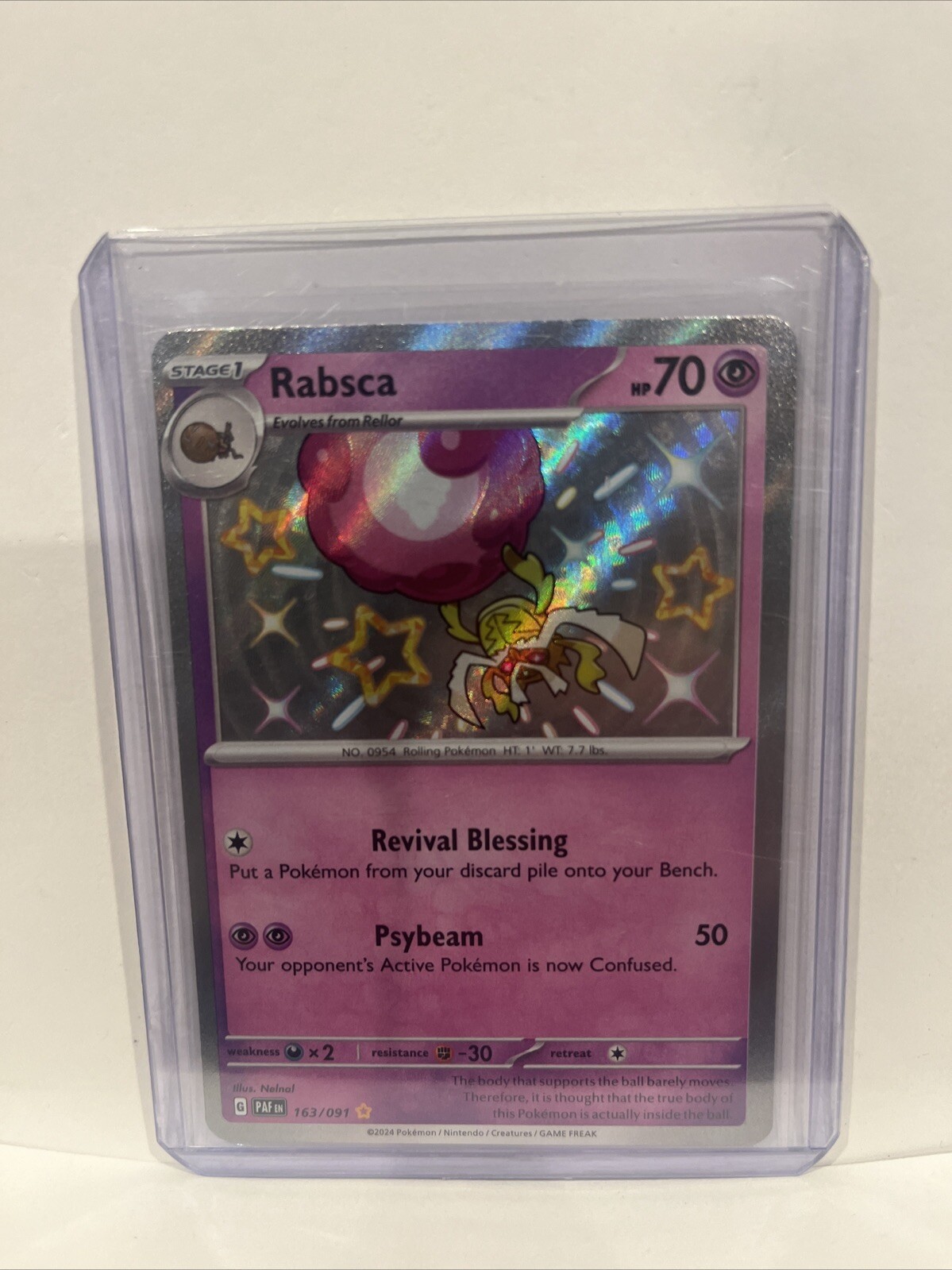 Pokemon Paldean Fates Rabsca #163 NM