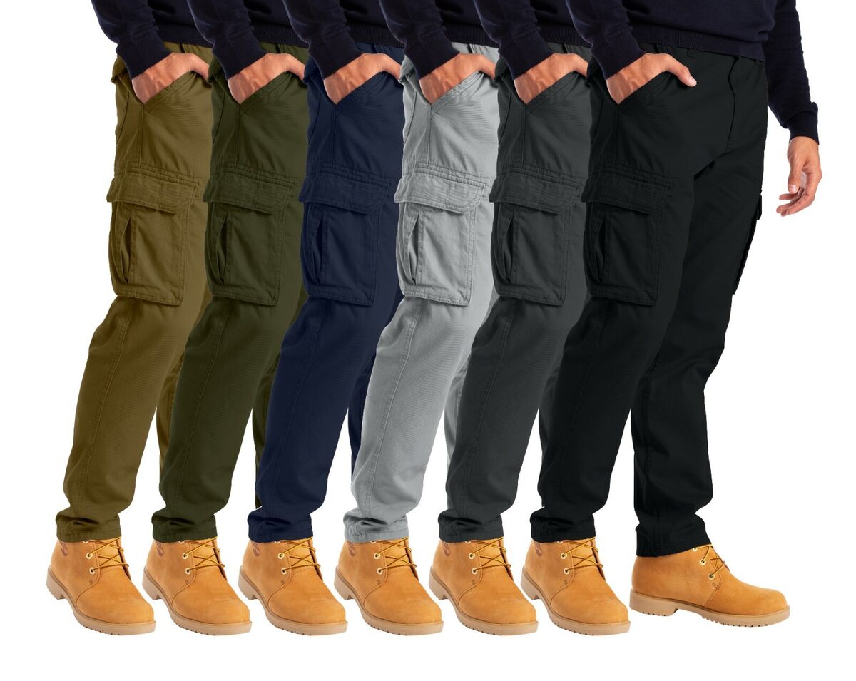 Ære klo blyant Alamo Men&#039;s Straight-fit Cargo Combat Trousers 6 pocket Workwear full  Pants | eBay
