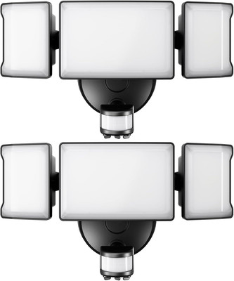 65W Motion Sensor Outdoor Light, 2 Pack LED Security Light 6000LM, 6500K Exterio