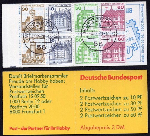 Germany 1980 - Booklet - Castles - Glucksburg - Werratal - Used