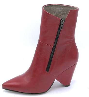 Paola Ferri D 4786 ankle boot nappa red / black zipper heel 8 cm 