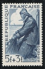 TIMBRE FRANCE NEUF N° 824 ** MARIN PÉCHEUR 1949