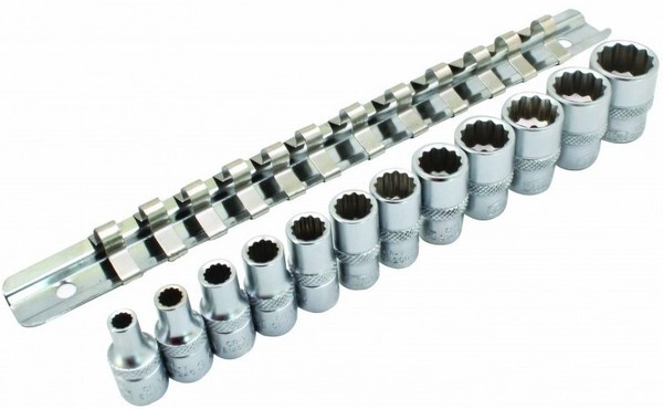 Zoll Stecknuss Satz Vielzahn 1/4 Steck-NüSse 12-Tlg SteckschlüSsel Nuss Harley-image