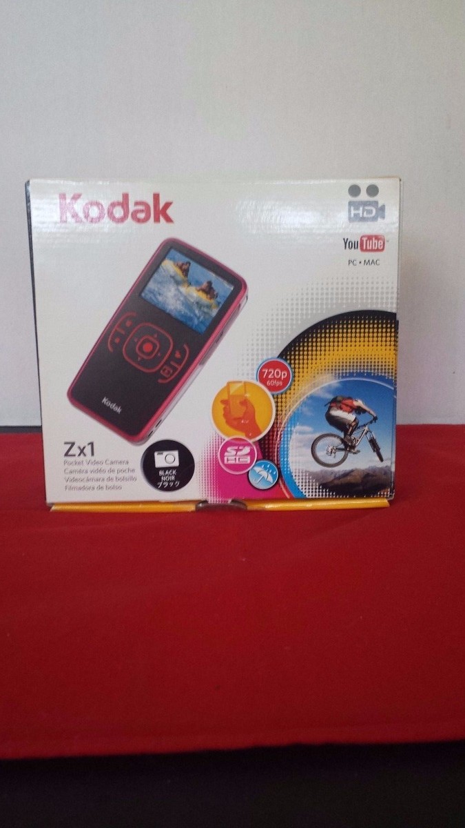 KODAK■(W)Mailer Graphics Short Sleeve■送料込 New in Box - Kodak Zx1 Pocket Camcorder - Black