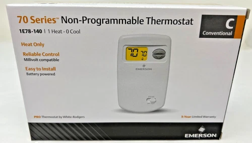 NEW Emerson 70 Series Non-Programmable Heat-Only Thermostat 1E78-140