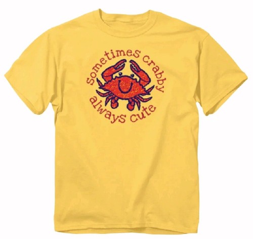 Sometimes Crabby Always Cute Toddler Short Sleeve Shirt NEW Fast Free Ship
