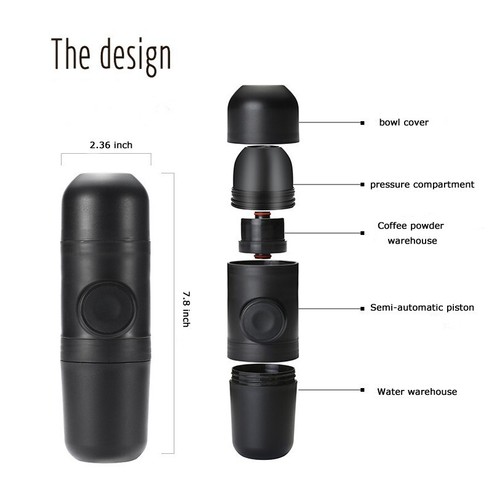 70ml Portable Hand Press Plastic Coffee Machine Espresso Capsule Coffee Maker - Picture 4 of 10