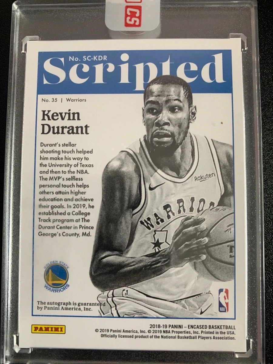 2018-19 Panini Kevin Durant on card AUTO /25!!! Scripted 