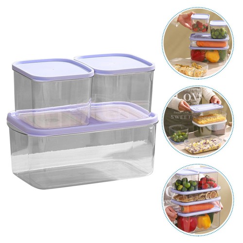 Crisper Set Stackable Refrigerator Freezer Organizer Vegetable Fruit Containers