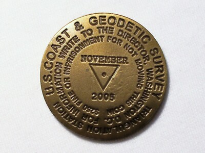 2005 US Coast Geodetic Survey - Antique Bronze Finish - New Unactivated Geocoin