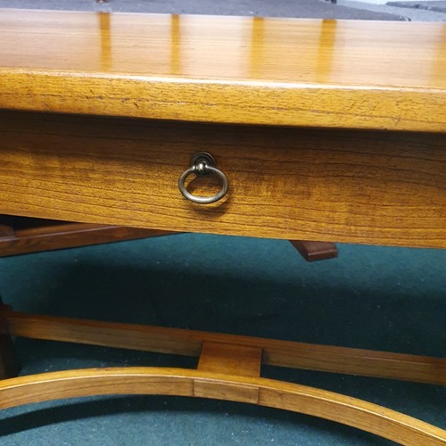 SOLID WOOD BOWED CONSULE/TELEPHONE/HALL TABLE WITH DRAWER - Picture 12 of 21