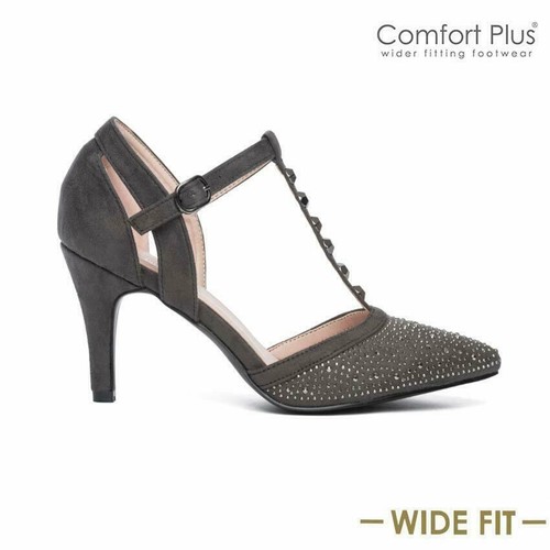 LADIES WOMENS HIGH HEEL WIDE FIT SUMMER DRESS HEELS PARTY STRAP COURT SHOES  SIZE | eBay