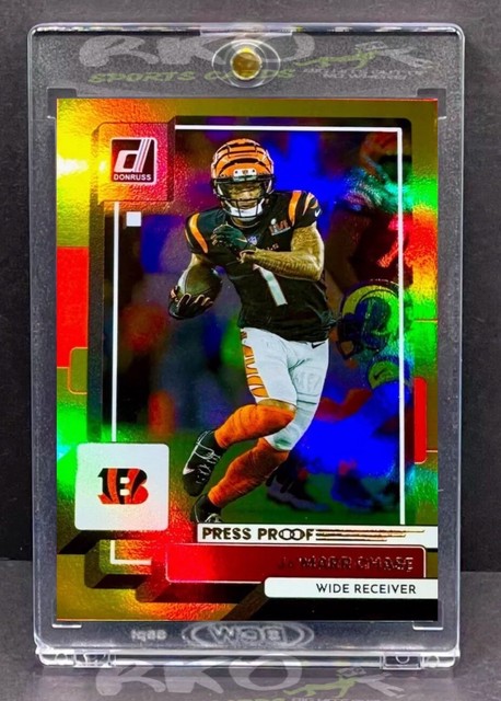 Ja'marr Chase Gold Refractor SSP Panini Mvp Bengals Mint