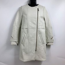 Whistles Women's Animal Print Wool Lined Full Zip Trench Coat Dress Size S