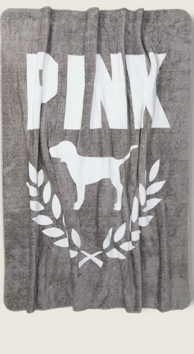 Victoria s Secret PINK Sherpa Blanket Plaid Dog 60