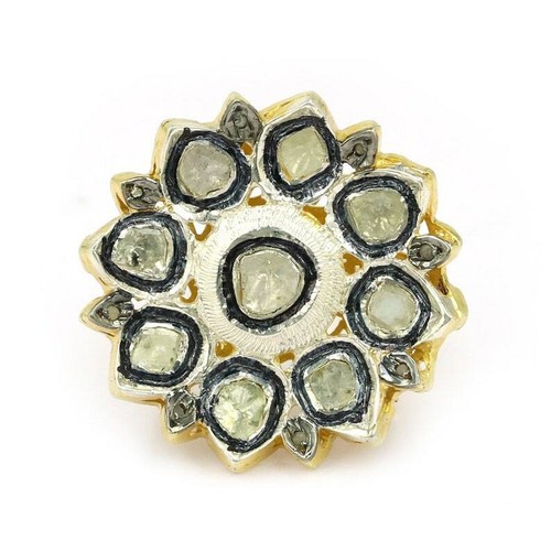Bague Femme En Argent 925 Avec Saphir Naturel Bleu Et Diamants - Taille 8, Style Dragon