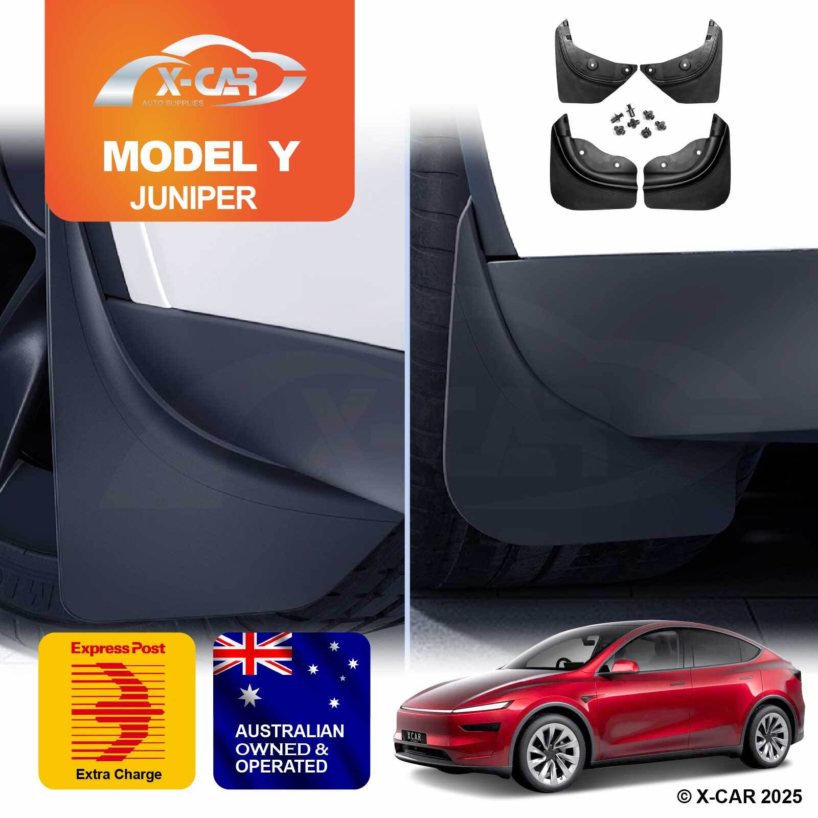 Mud Flaps Splash Guards Mudguard Fender for Tesla Model Y Juniper 25+ Long Edge
