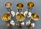 Set of Six Webster Sterling Silver Cordial Goblets