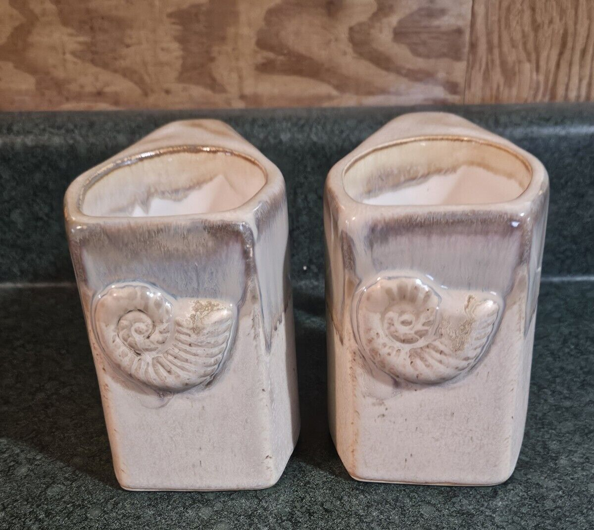 Padilla Shell Beige Drip Glaze Coffee Mugs Ceramic Set Of 2 Cups eBay