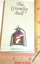 "Cross" Gremlin Bell good luck motorcycle riding charm lucky biker ride guardian