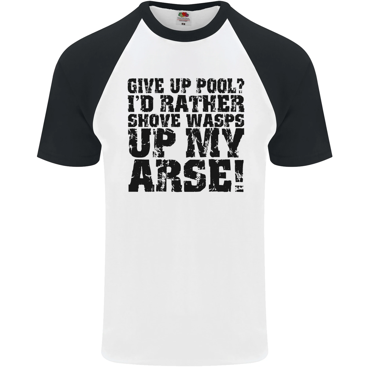 T-shirt Uomo Divertente Give Up Pool Giocatore Con Palline E Gesso, Vari Colori