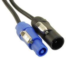 16AWG Lighting Fixture True1 Male to Blue Powercon-Compatible Power Cable