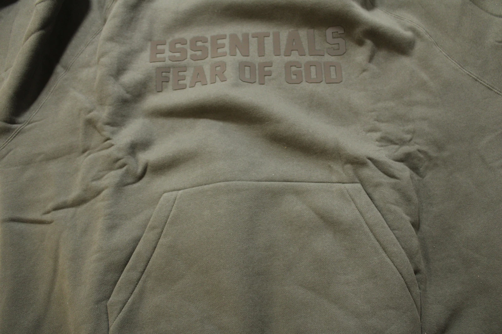 Felpa con cappuccio Essentials Fear Of God uomo SS'23 stampa logo tonale MP7 off nera taglia XL