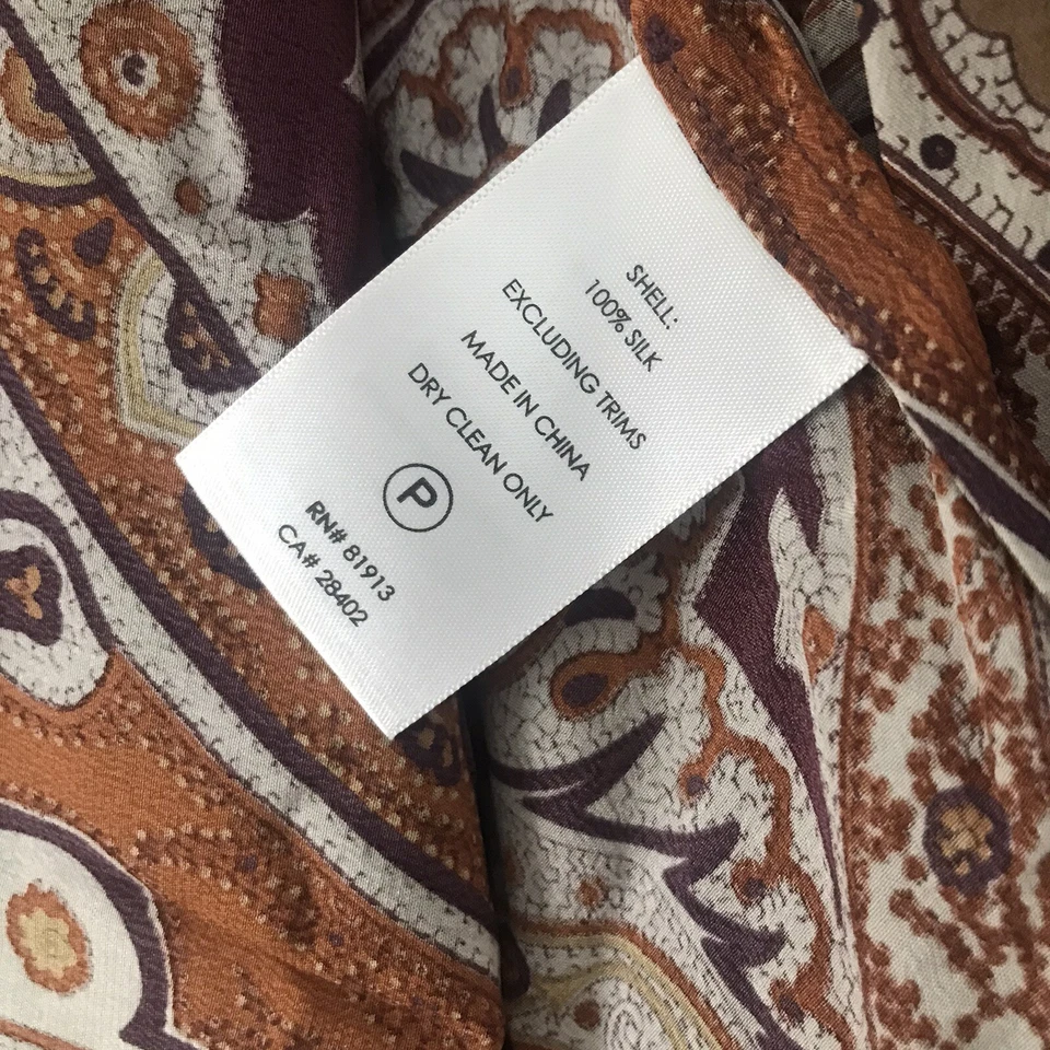 Usado en Excelente Condición Vestido Plenty by Tracy Reese Talla 2 100% Seda Paisley Cremallera Completa Imitación Envolvente Foto 4 de 4