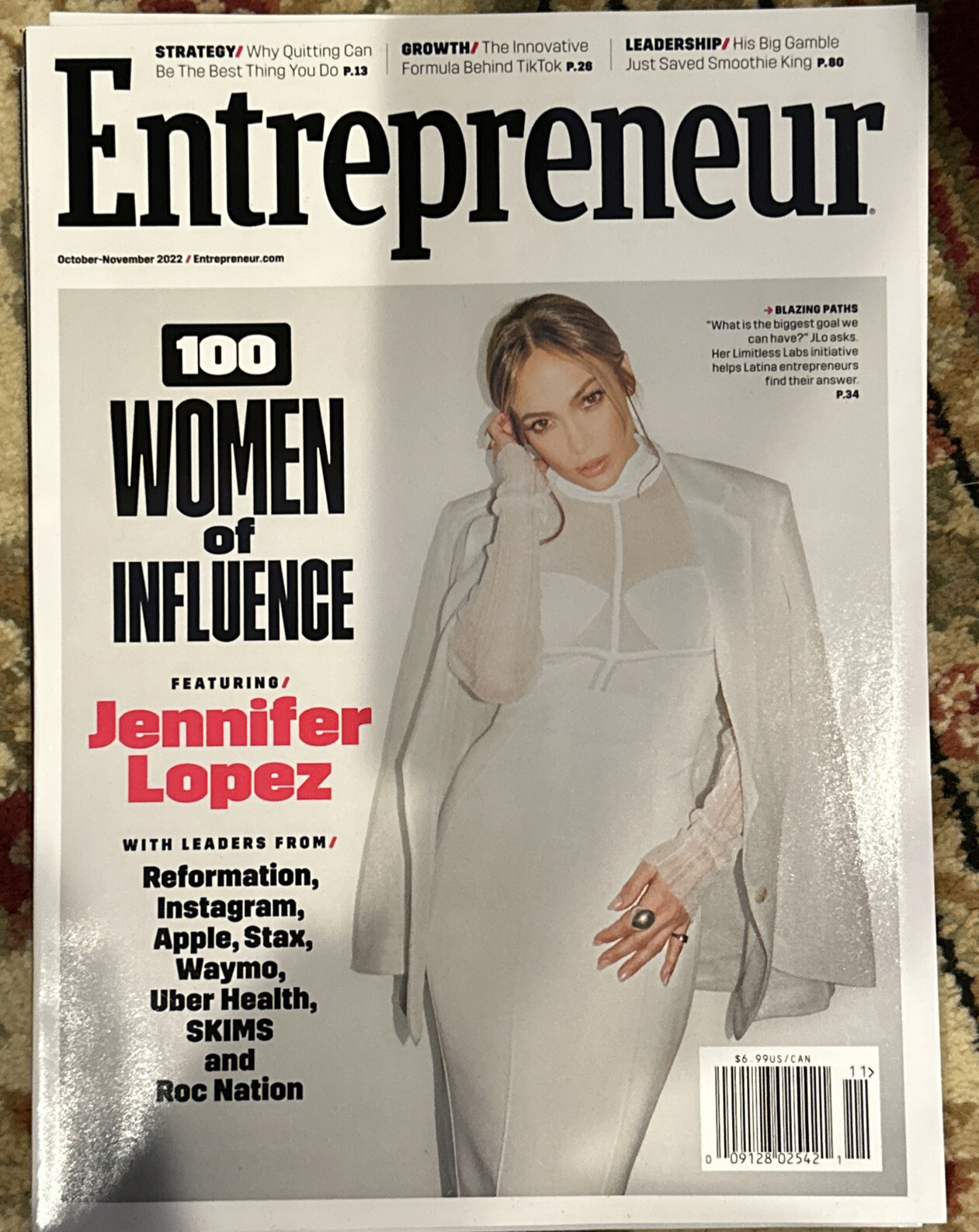 Entrepreneur Magazine October November 2022 Jennifer Lopez