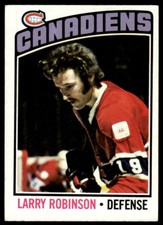 1976-77 Topps Hockey Card Larry Robinson Montreal Canadiens #151