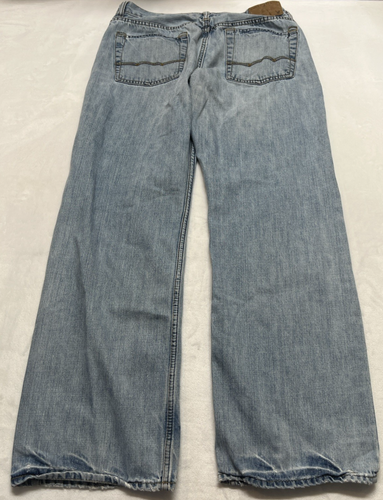 Pantalones de mezclilla American Eagle para hombre 32x32 (30) corte bota desteñido lavado claro desgastados - Imagen 4 de 16