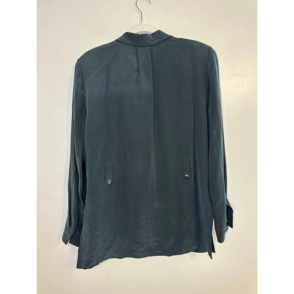 Винтажный дизайн от Pat Argenti женщин 100% шелк блузка брюки комплект черный Flowy 6 - Изображение 2 из 4