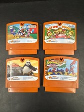 V-Tech V Smile Motion Game Cartridge Bundle Lot of 4 Spiderman Action Kung Fu