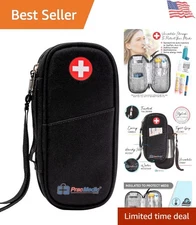 Medical Travel Bag Insulated Organizer for Epipens, Inhalers, Meds – For Trav...
