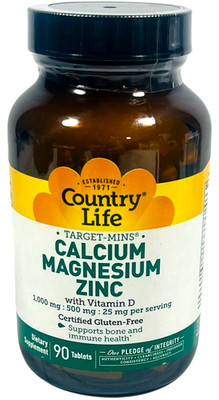 Calcium Magnesium Zinc with Vitamin D, 90 Tablets - EX 04/27