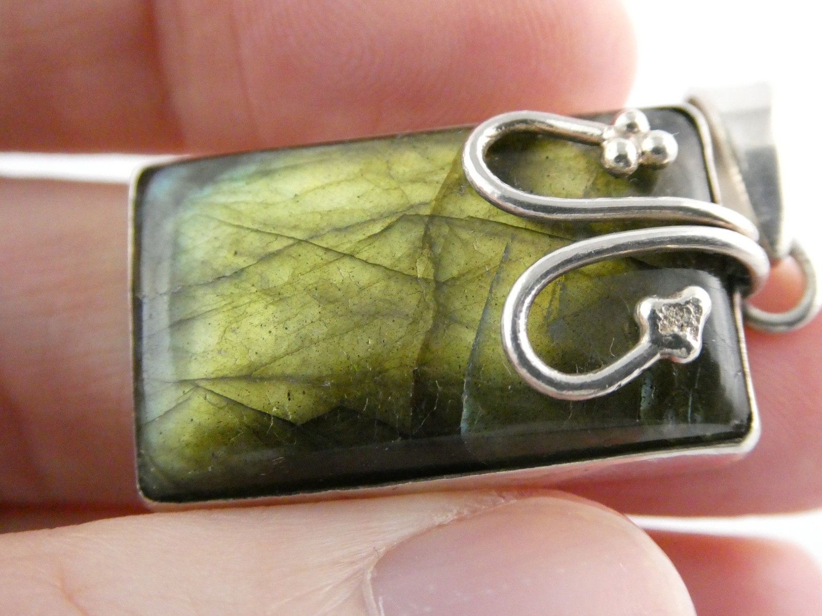 Sterling Silver Rectangular Cabochon Labradorite … - image 17