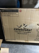 Way To Celebrate 72  DIY Pumpkin Nutcracker Outdoor Halloween Yard Decoration