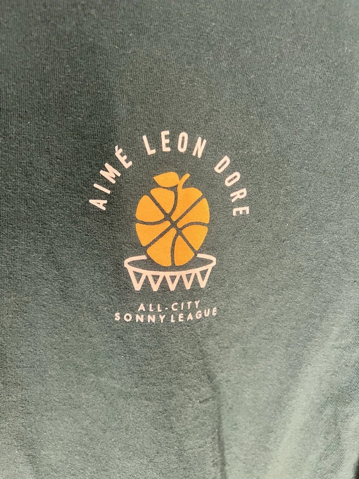 Camiseta De Colección Aimé Leon Dore X New Balance Manga Larga XL Verde Baloncesto Gráfico Foto 4 de 4