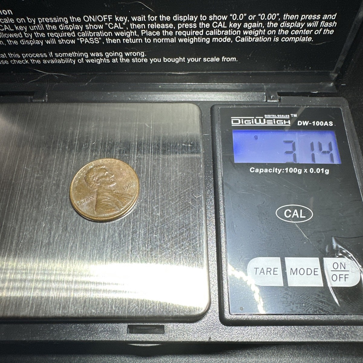1982 Penny Errors Struck Off Center, Missing F In FG, No