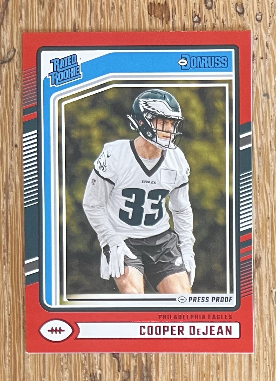 2024 Panini Donruss - Rated Rookie Cooper DeJean #305 Press Proof Red (RC)