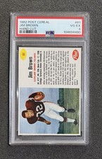 1962 Post Cereal - #61 Jim Brown - PSA 4 (Newly Graded)