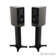 Dynaudio Contour 20 Bookshelf Speakers; Grey Oak High Gloss Pair w/ Stands