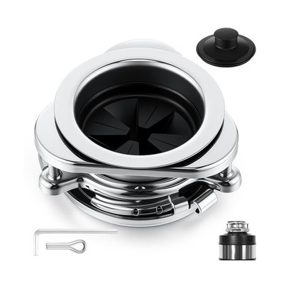 Garbage Disposal Flange 3 Bolt SS w/ Stopper Fit For InSinkErator 3.5''