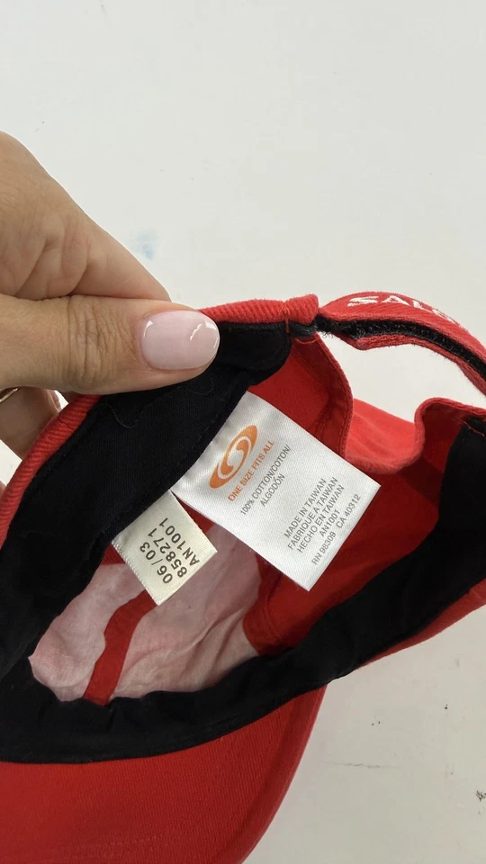 Salomon Hat Cap Strap Back Red Cotton Embroidered Logo Mens Outdoor Hiking Trail - Image 4 of 4