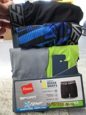 New Hanes Boy's Sport Cool Comfort Boxer Briefs 4 Pair Size M 8-10