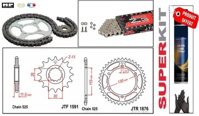 Super Kettensatz Xring 525 Ritzel 16 Krone 45 Yamaha XSR 900 2016 - 2021